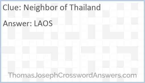 Neighbor of Thailand Answer