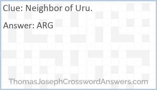 Neighbor of Uru. Answer