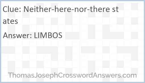 Neither-here-nor-there states Answer