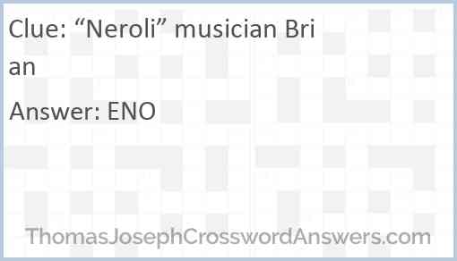 “Neroli” musician Brian Answer