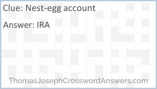 Nest-egg account Answer