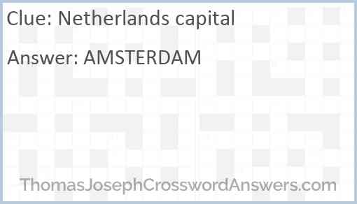 Netherlands capital Answer