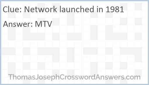 Network launched in 1981 Answer