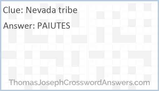 Nevada tribe Answer