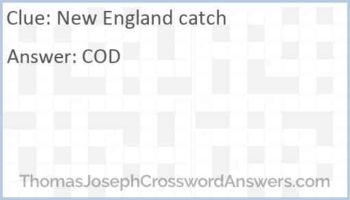 New England catch Answer