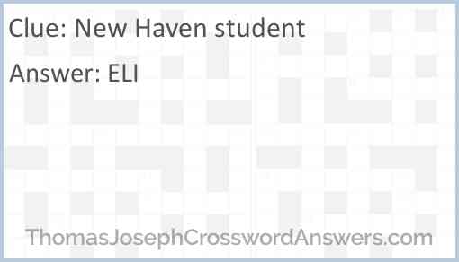 New Haven student Answer