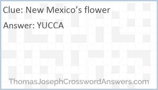 New Mexico’s flower Answer
