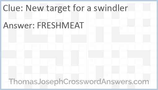 New target for a swindler Answer