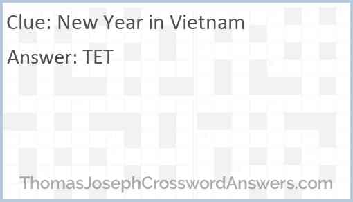 New Year in Vietnam Answer