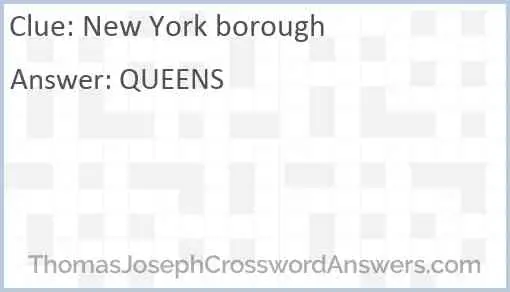 New York borough Answer