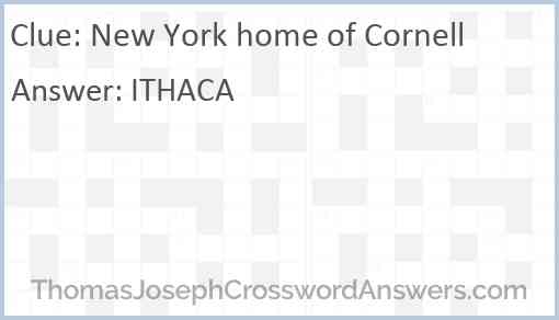New York home of Cornell Answer