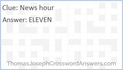 News hour Answer