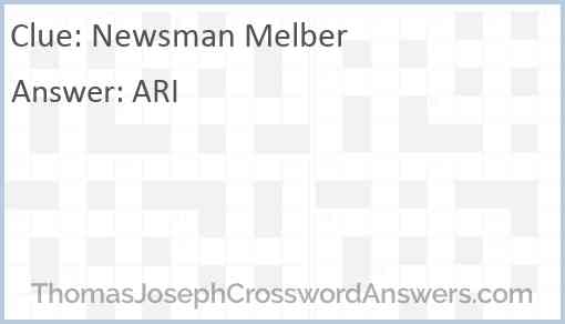 Newsman Melber Answer