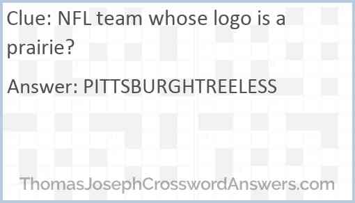NFL team whose logo is a prairie? Answer