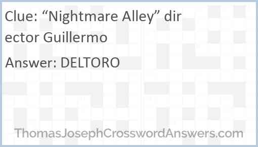 “Nightmare Alley” director Guillermo Answer