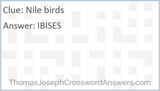 Nile birds Answer