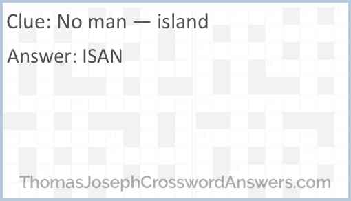 No man — island Answer