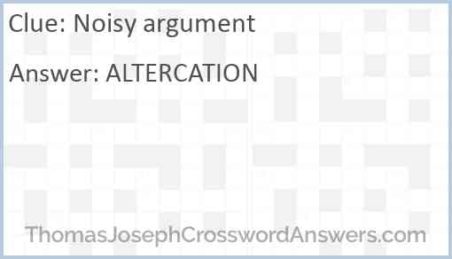 Noisy argument Answer