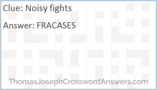 Noisy fights Answer