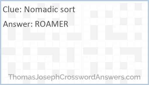 Nomadic sort Answer