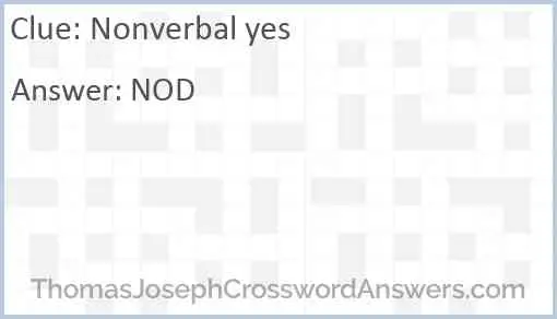 Nonverbal yes Answer