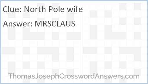 North Pole wife Answer