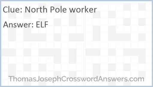 North Pole worker Answer