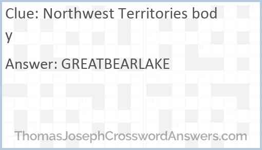 Northwest Territories body Answer