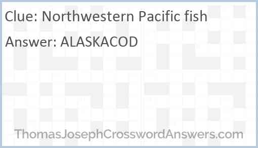 Northwestern Pacific fish Answer