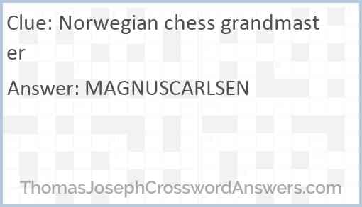 Norwegian chess grandmaster Answer
