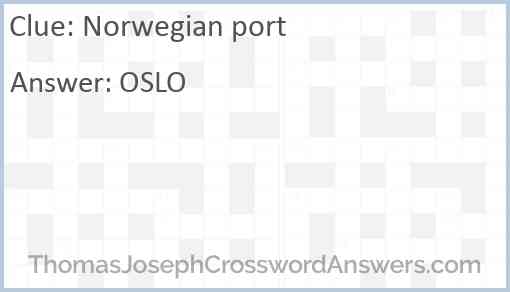 Norwegian port Answer