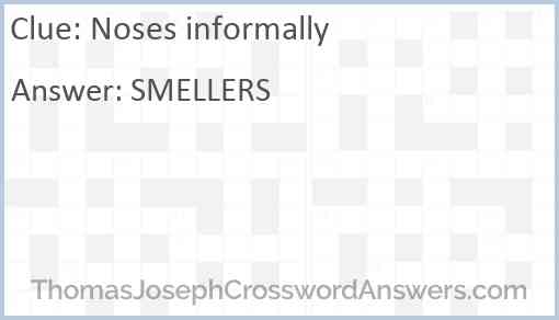 Noses informally Answer