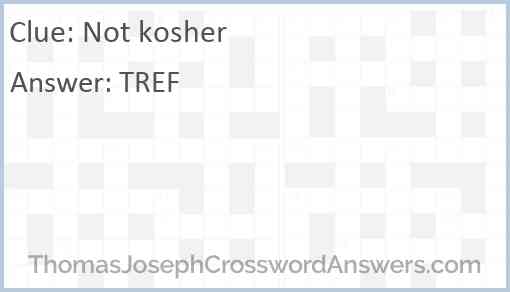 Not kosher Answer