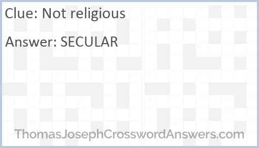 Not religious Answer
