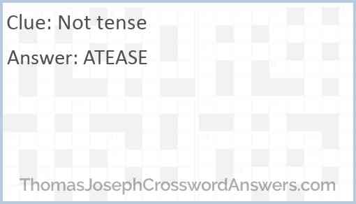 Not tense Answer