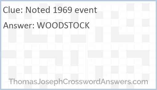 Noted 1969 event Answer