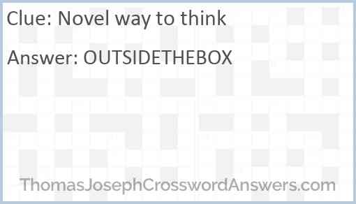 Novel way to think Answer