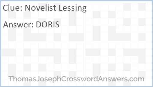 Novelist Lessing Answer