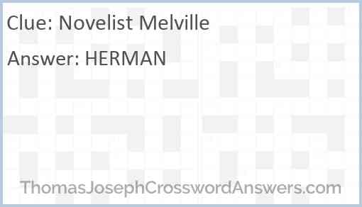 Novelist Melville Answer