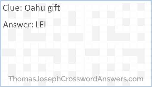 Oahu gift Answer