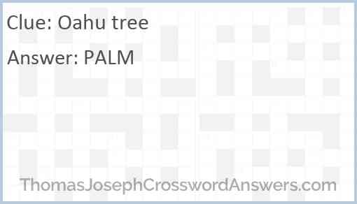 Oahu tree Answer