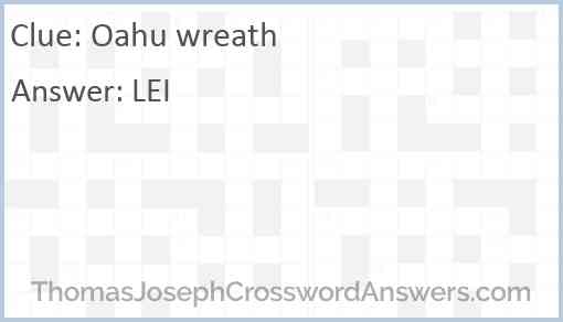 Oahu wreath Answer
