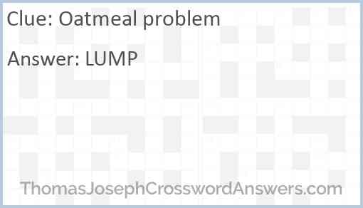 Oatmeal problem Answer