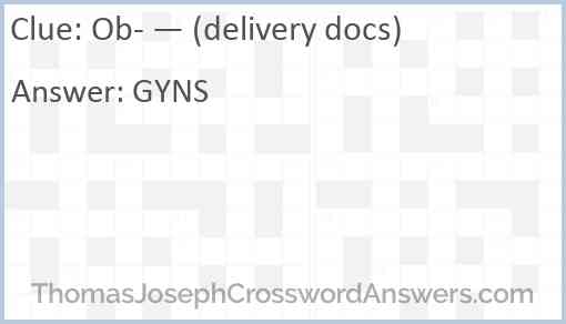 Ob- — (delivery docs) Answer