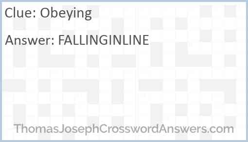 Obeying Answer