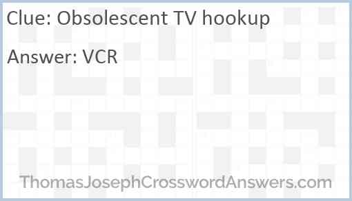 Obsolescent TV hookup Answer