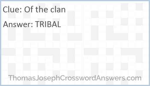 Of the clan Answer