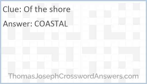 Of the shore Answer