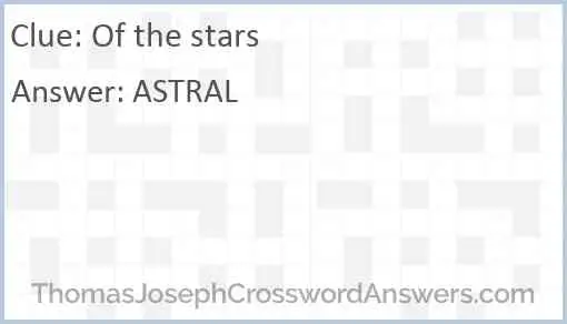 Of the stars Answer