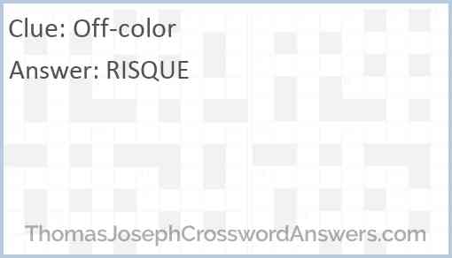 Off-color Answer